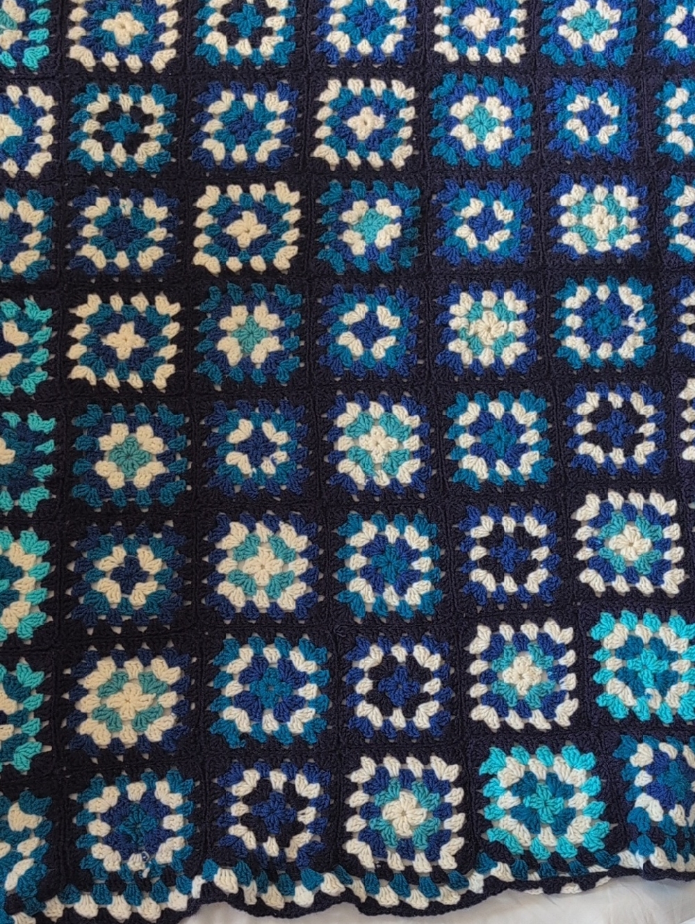 Handmade Crochet Granny Throw Blanket